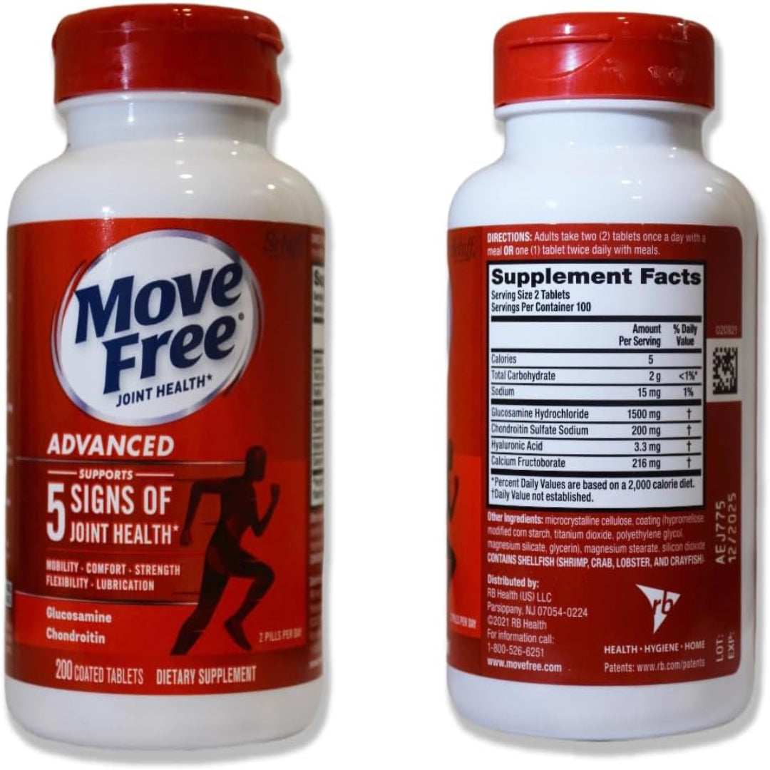 Schiff Move Free Advanced Joint Health Supplement – 200 Tablets | Joint Support USA