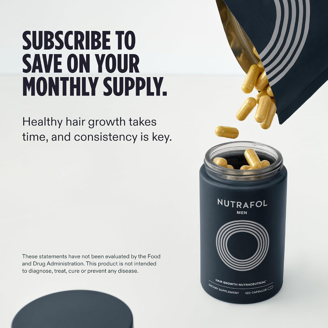 Nutrafol Men’s Authentic Hair Growth Supplement – 120 Pills |  USA