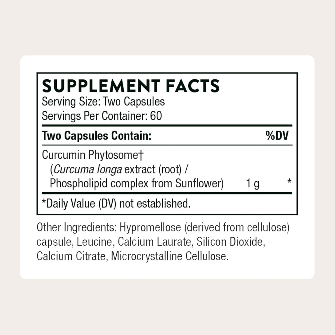 Thorne Curcumin Phytosome 1000 mg Supplement – 120 Capsules | New & Sealed | Exp 06/2026