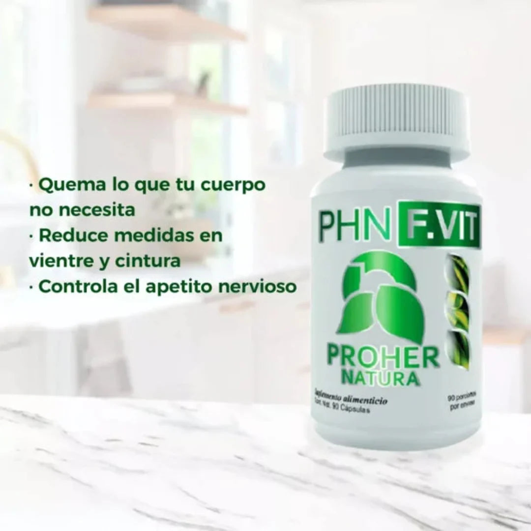 Proher Natura PHN Figure F Vit – Natural Weight Management & Metabolism Support Supplement | 90 Capsules | USA
