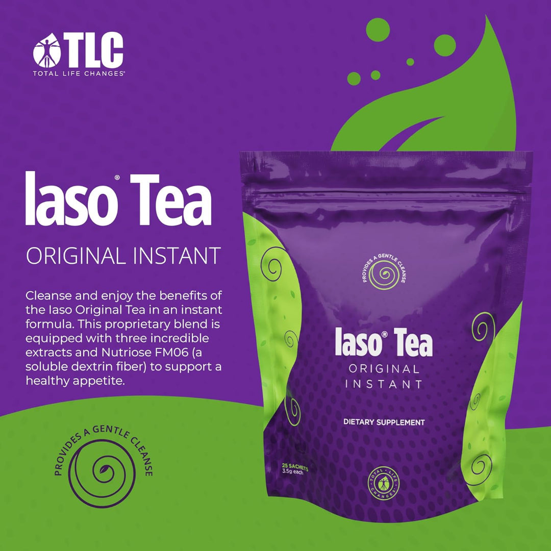 TLC Iaso Natural Detox Instant Herbal Tea – Digestive Cleanse & Wellness Support | 25 Sachets | Free Shipping USA