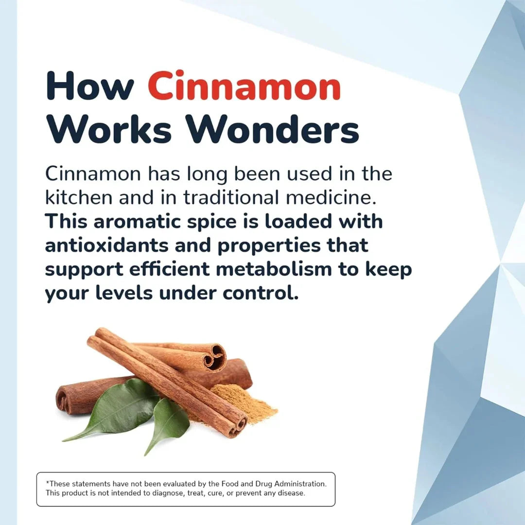 CINNACHROMA Blood Glucose Support – Cinnamon Extract Metabolic Supplement