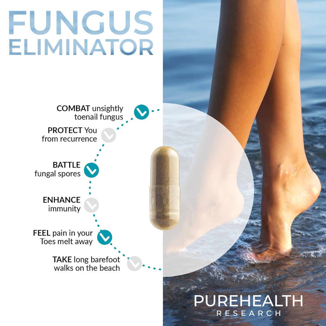 PureHealth Research Fungus Eliminator – Natural Detox & Digestive Wellness Support (60 Capsules)
