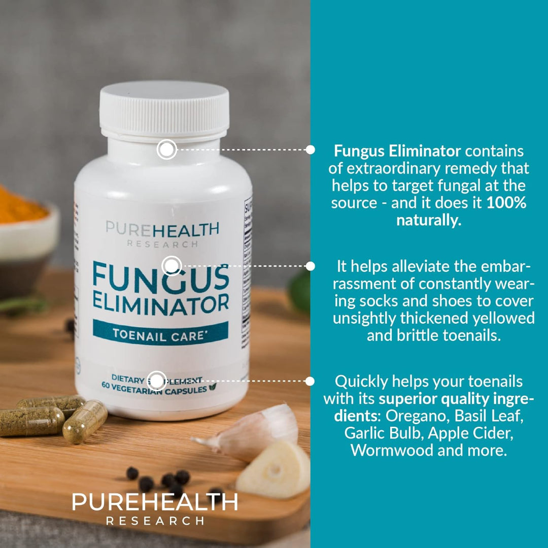 PureHealth Research Fungus Eliminator – Natural Detox & Digestive Wellness Support (60 Capsules)