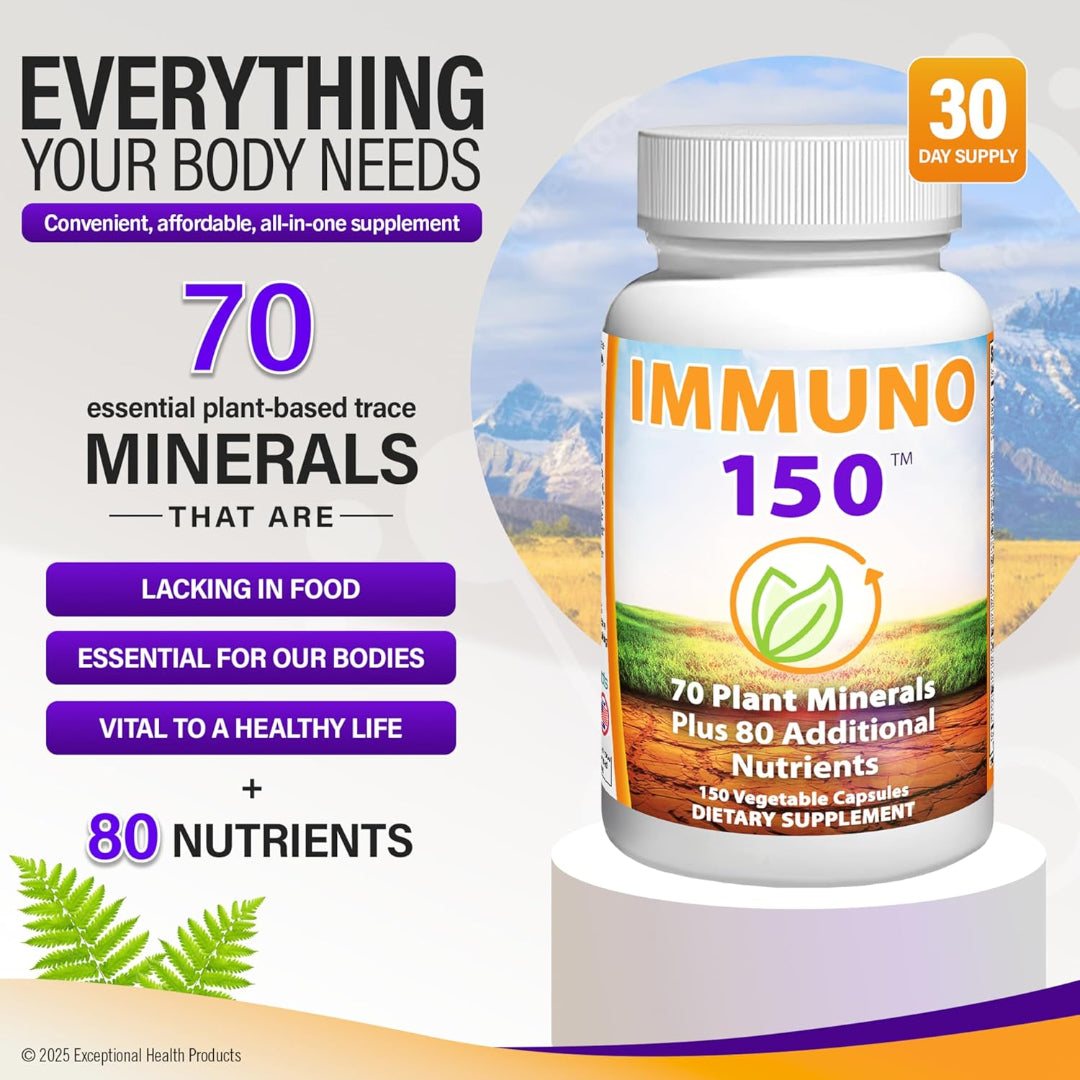 IMMUNO 150 Ultimate Immune Booster – Multivitamin & Mineral Complex (150 Capsules)