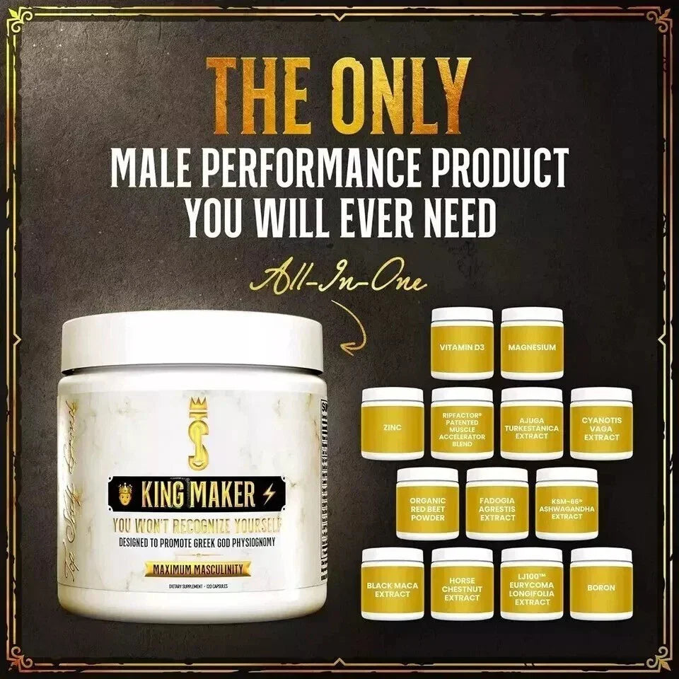 Top Shelf Grind King Maker – Muscle Growth & Strength Support Supplement (120 Capsules)