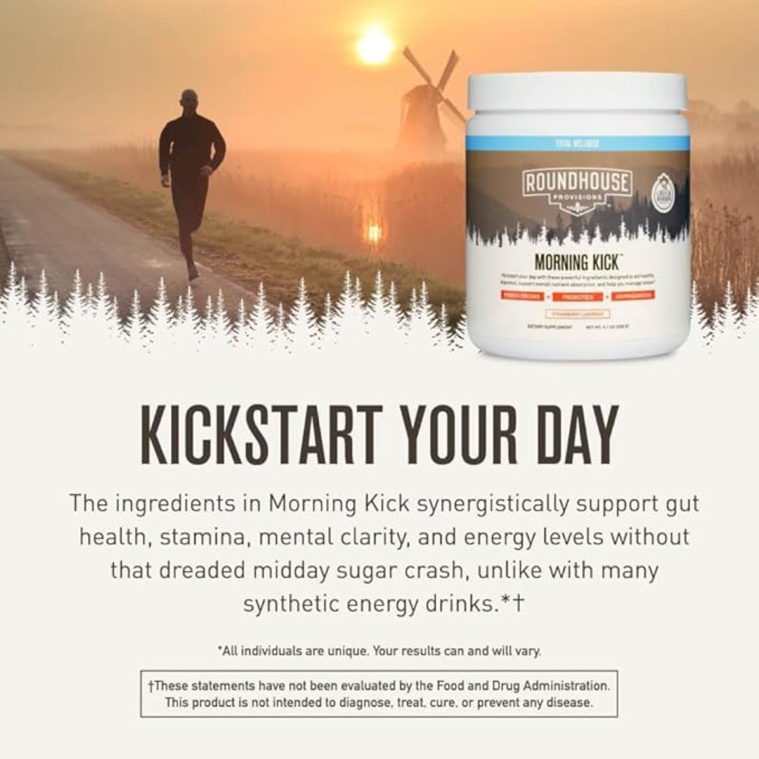 Roundhouse Provisions Morning Kick Digestive Powder | Gut Health Dietary Supplement