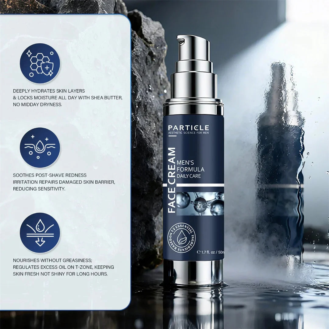 Particle Face Cream for Men – 6-in-1 Anti-Aging Moisturizer for Dark Circles, Wrinkles & Even Skin Tone