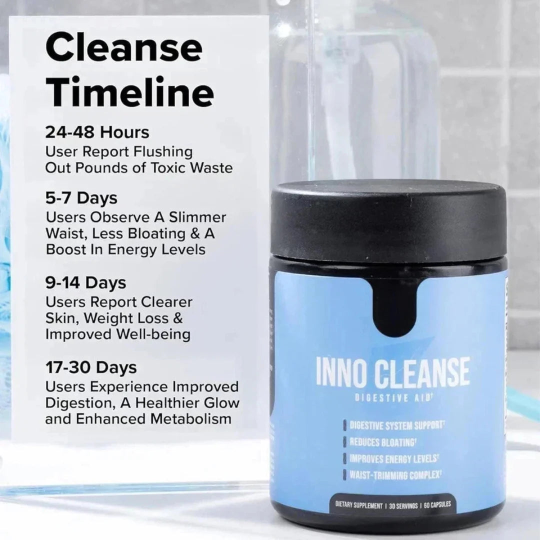 Inno Cleanse Waist Trimming Complex – Digestive Support Detox Supplement for Bloating Relief Gut Health Cleanse USA