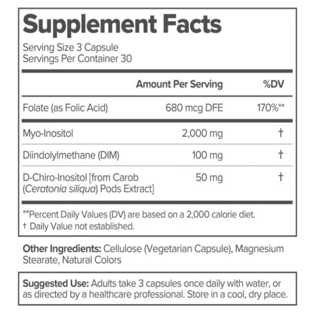 FLO Ovarian Support Vitamin 90 Vegan Capsules for Hormone Balance & Women’s Health | PCOS Support Supplement USA